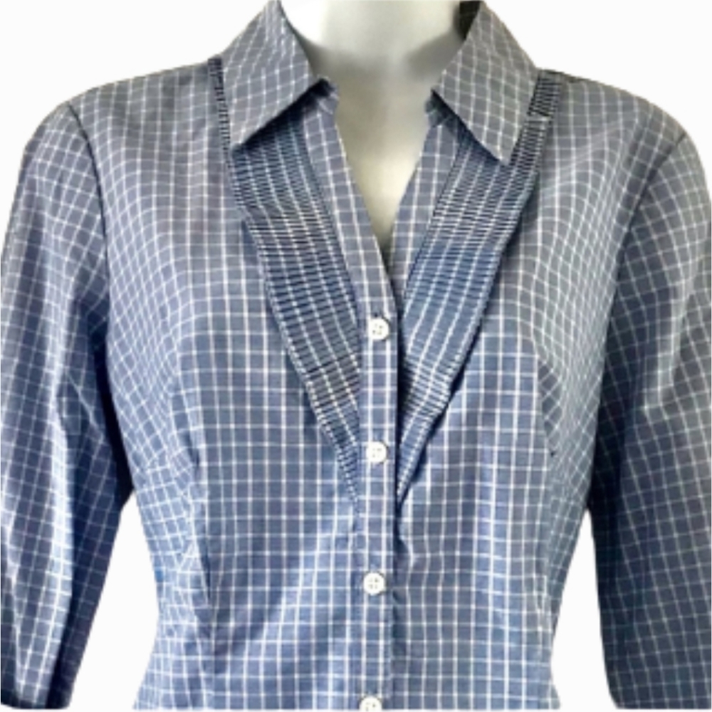 Van Heusen Blouse Shirt Roll Tab Sleeve